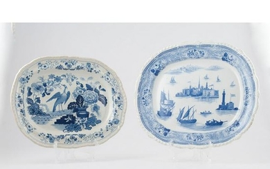 English and Continental Blue and White Platters