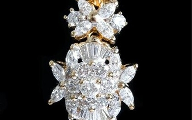 Estate 14k YG WG Gold 2.90ct Diamond Bracelet