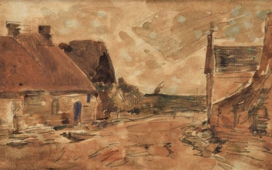 Eugène Louis Boudin (1824-1898) - Dorpsgezicht