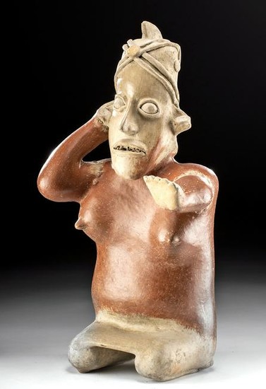 Exhibited Jalisco Ameca Grey Pottery Female Figure