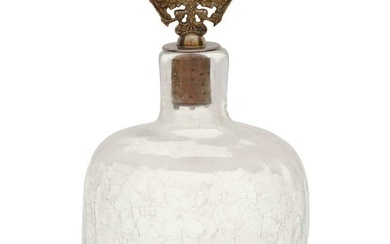 FABERGE - ANTIQUE CRYSTAL SILVER DECANTER