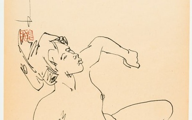FEMALE NUDE - DRAWING BY WU GUANZHONG (1919-2010)