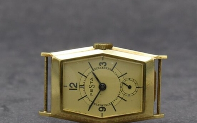 FESTA 14k yellow gold manual wound gents wristwatch