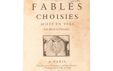 Fables choisies. Paris, 1668. In-4. Reliure de l'époque. Édition originale., La Fontaine, Jean de