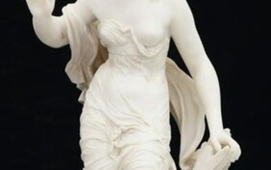 Fausto Biggi (Italian, 19th Century), Marble Sculpture of a Woman