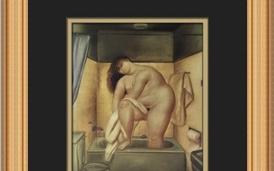 Fernando Botero Female Hommage to Bonnard Custom Framed Print