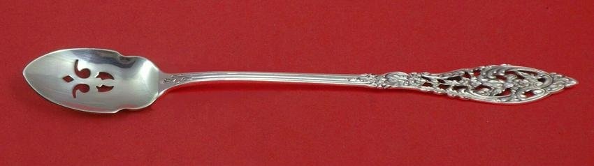 Florentine Lace By Reed and Barton Sterling Olive Spoon Pierced Long Custom