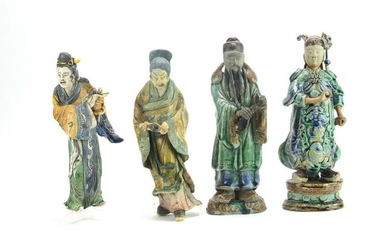 Four Chinese Pottery Figures