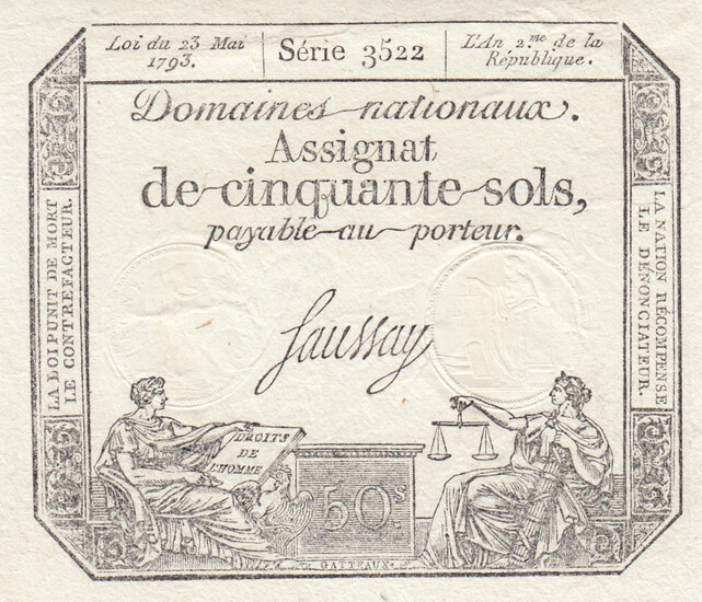 France 50 Sols 1793
