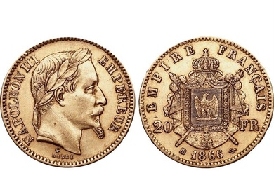 France, Second Empire. Napoleon III AV 20 Francs.