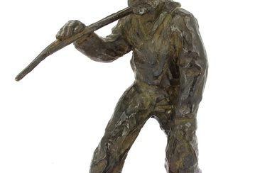 François MEHEUT (1905-1981) "Le retour du pêcheur", bronze, fonte Susse Frères à Paris, H 36...