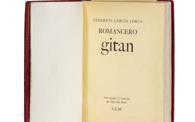 Frédéric Garcia LORCA - Romancero Gitan, GLM, Paris, 1946, in -12, plein marocain, deux couleurs...