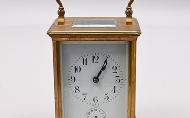 French Brass Carriage Clock with Alarm