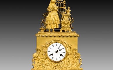 French Figural Mantle Clock, 19th Century