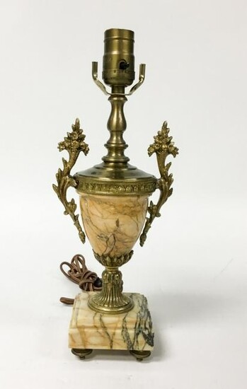 French Marble Urn Lamp
