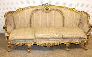 French style gold gilt frame parlor sofa