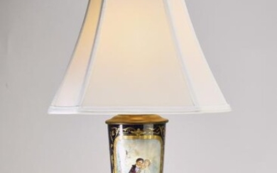French style hand painted porcelain table lamp