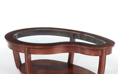 Furniture of America "Crystal Falls" Coffee Table in Dark Cherry Finish