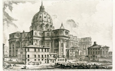 GIOVANNI B. PIRANESI Veduta dell'Esterno della Gran Basilica di S. Pietro in Vaticano.