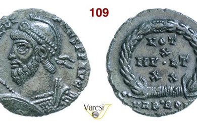 GIULIANO II (360-363) Centenionale, Roma D/ Busto elmato e corazzato,...
