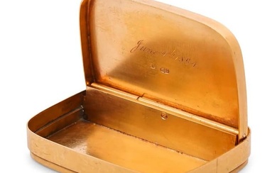 GOLD ANTIQUE RUSSIAN PILLS BOX, 1894