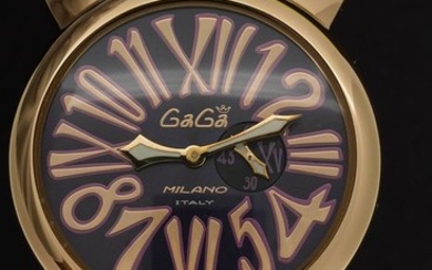 GaGà Milano - Watch Slim 46MM Rose Gold Purple - 5085.03 "NO RESERVE PRICE" - Unisex - Brand New