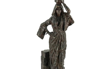 Gaston Leroux (1854-1942) "Rebecca" Bronze Sculpture