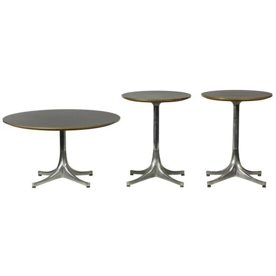 George Nelson & Associates, Pedestal tables, suite of 3