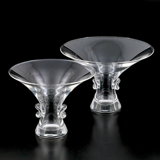 George Thompson For Steuben Glass Bouquet Vases