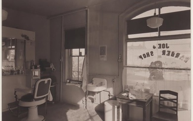 George Tice (American, b. 1938), "Joe's Barbershop", 1970