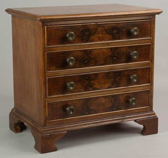 Georgian style mahogany miniature chest of drawers