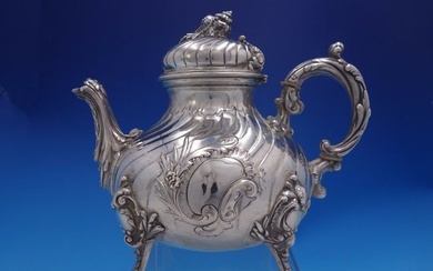 German 800 Silver Tea Pot Vintage Antique Shell Finial