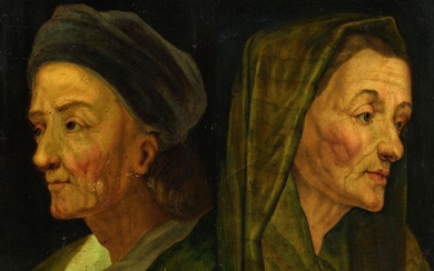German School: Two paintings: Lady and Gentleman Portrait