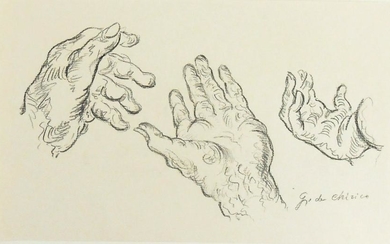 Giorgio De Chirico (1888-1978) Pencil Drawing