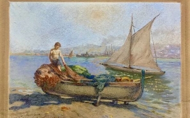Giuseppe Aprea - Pescatore nel porto di Napoli