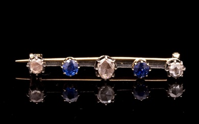 Gold, Sapphires & Diamonds Brooch