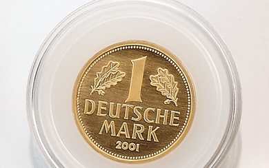 Gold coin, 1 Mark, Germany, 2001 ,...