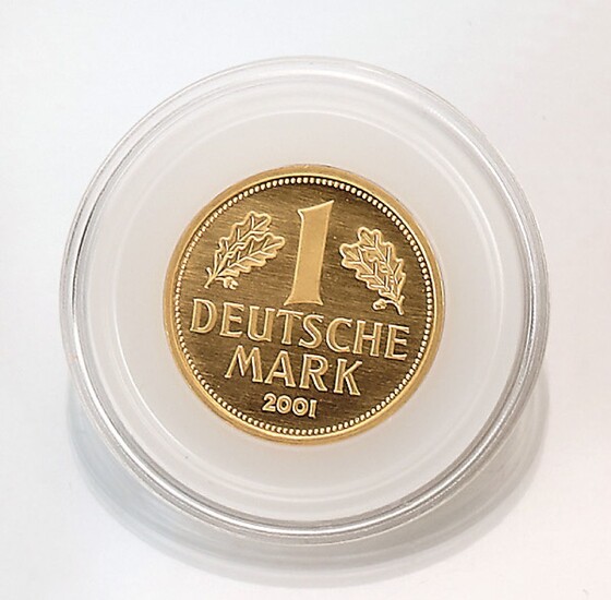 Gold coin, 1 Mark, Germany, 2001 ,...