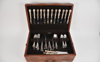 Gorham Sterling Silver Flatware, Chantilly Pattern, incl; 12 Knives (8 3/4"L), 10 Forks (6 3/4"L)