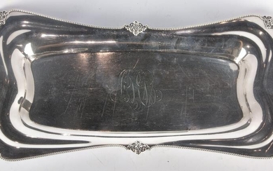 Gorham sterling silver tray, of elongated rectangular