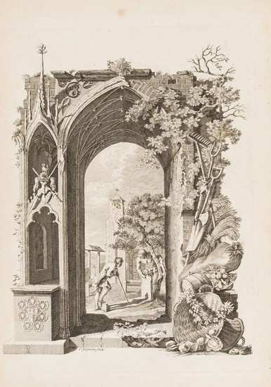 Gray (Thomas) Designs by Mr. R. Bentley, for Six Poems..., first edition, first issue, 6 engraved plates, for R. Dodsley, 1753.