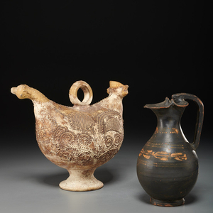 Greek and Persian pottery ewers