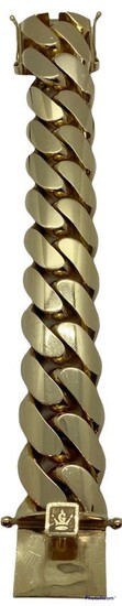 Grimal 14K Solid Gold 700g Cuabn Bracelet