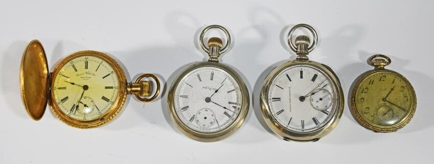 Group of 4 American Pocket Watches Incx. GF