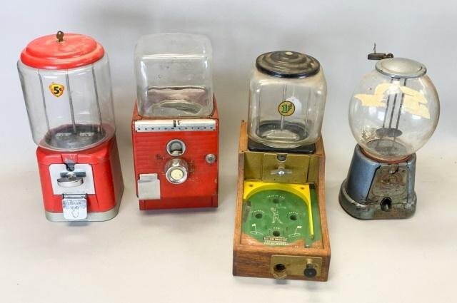 Group of 4 Vintage Coin Operated Machines