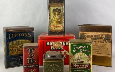 Group of Advertising Tea, Biscuit, and Candy Tins