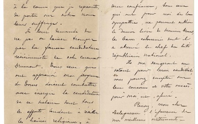 HISTORY - BOULANGER Georges Ernest (1837 - 1891) - Autograph letter signed