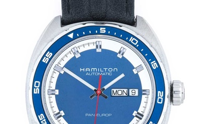 Hamilton: A Stainless Steel Automatic Day/Date Centre Seconds Wristwatch, signed...