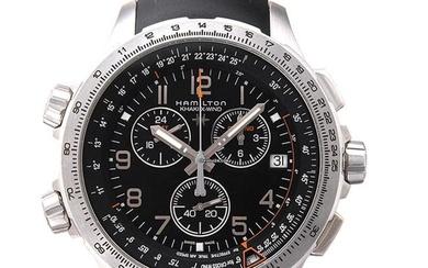 Hamilton Khaki X-Wind H77912335 - Khaki Aviation Quartz Black Dial Stainless Steel Men's Watch