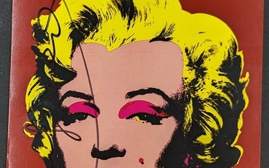 Hand Signed Andy Warhol Marylin Monroe Invitation